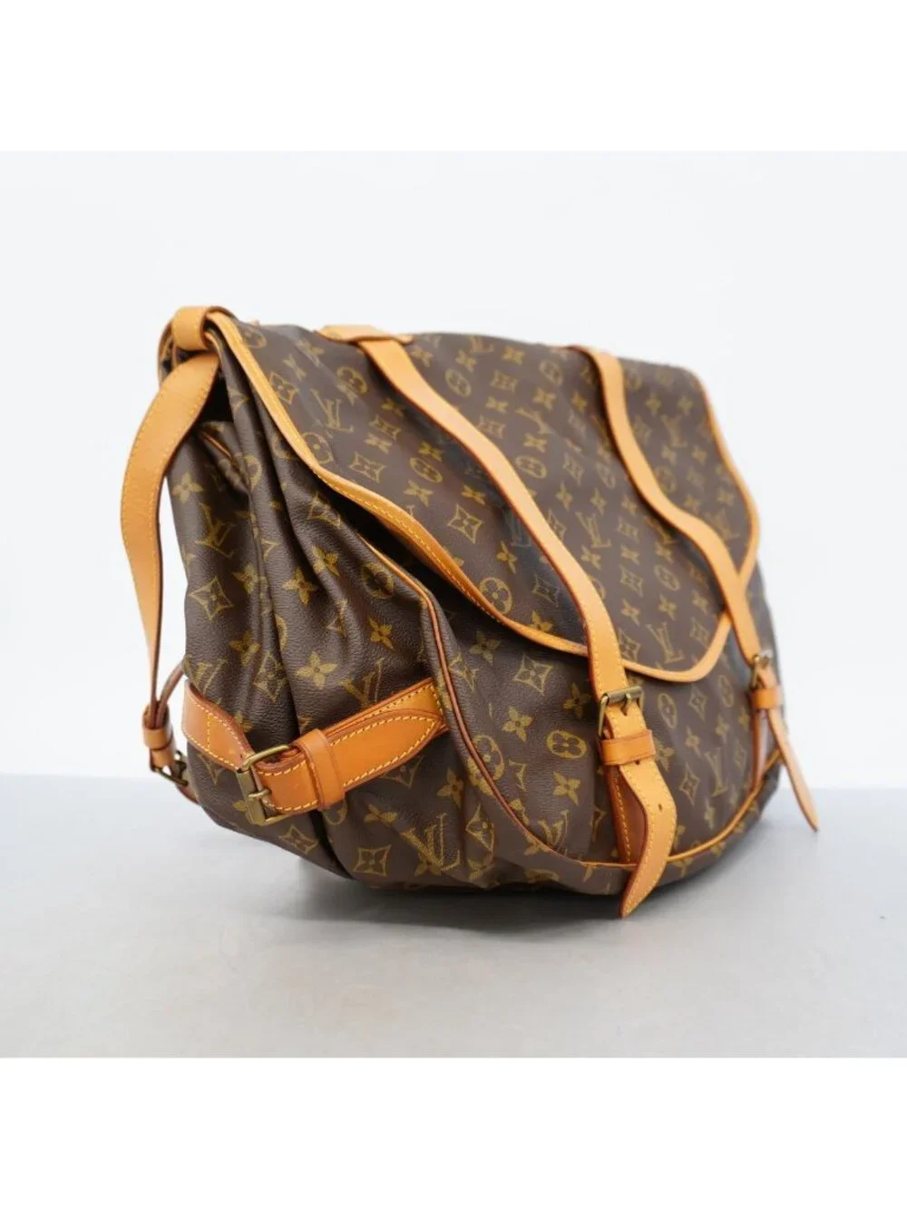 Louis Vuitton Shoulder Bag Monogram Saumur 43 Brown